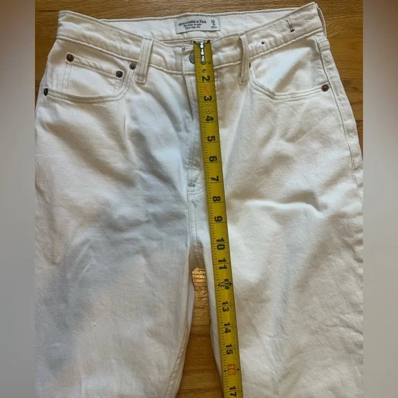 Abercrombie & Fitch Curve Love The Ankle Straight Ultra High Rise 29/8 SHORT - Picture 11 of 12